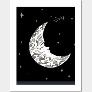 Starry Night Illustration Posters and Art